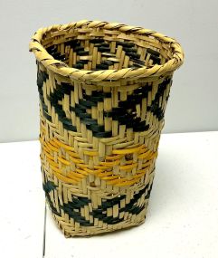 Choctaw Basket Hand Woven and Hand Cut Cane