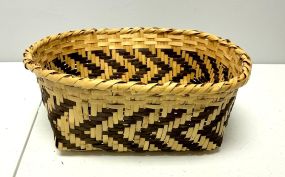 Choctaw Basket Hand Woven and Hand Cut Cane