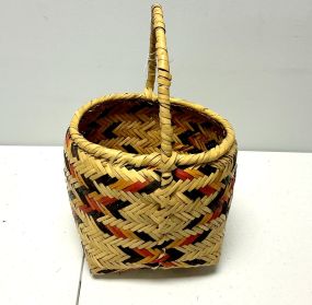 Choctaw Basket Hand Woven and Hand Cut Cane