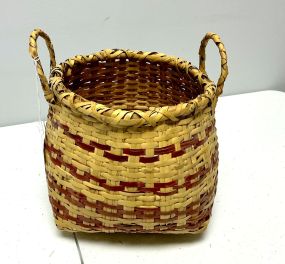 Choctaw Basket Hand Woven and Hand Cut Cane