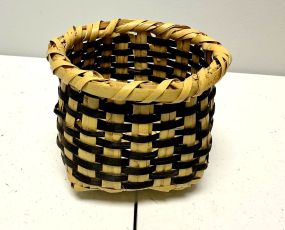 Choctaw Basket Hand Woven and Hand Cut Cane