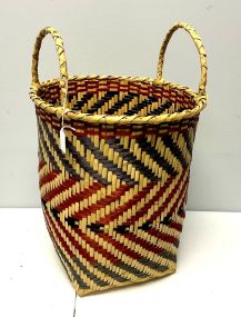 Choctaw Basket Hand Woven and Hand Cut Cane