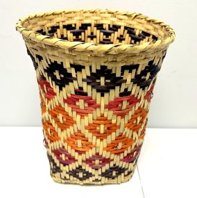 Choctaw Basket Hand Woven and Hand Cut Cane