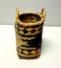 Choctaw Basket Hand Woven and Hand Cut Cane