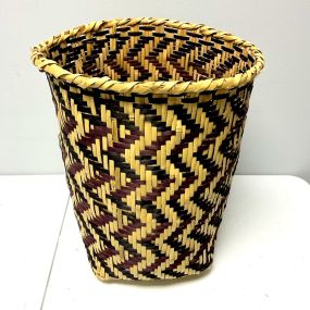 Choctaw Basket Hand Woven and Hand Cut Cane