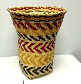 Choctaw Basket Hand Woven and Hand Cut Cane