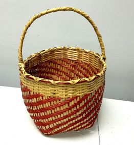 Choctaw Basket Hand Woven and Hand Cut Cane