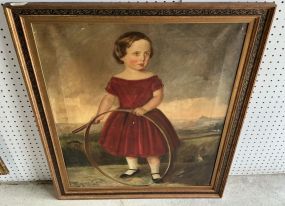 1800's Painting Portrait of Little Girl  34