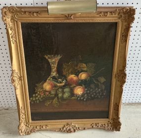 EJ Turner Signed 1800's Still Life Painting 29