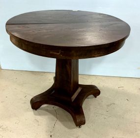 Late 1800s Empire Mahogany Round Foyer/Parlor Table