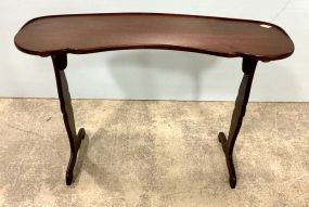 Kidney shape trestle style table 27