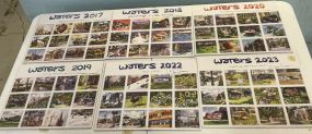Six Wyatt Waters Signed Calendars