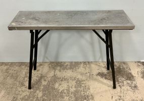 Decorative Metal Folding Table 30h 39w 12d