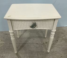 Modern White Side Table 26h 23w