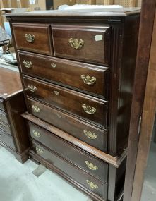 58h 40w Late 20th Century Cherry Traditional Chest of Drawers