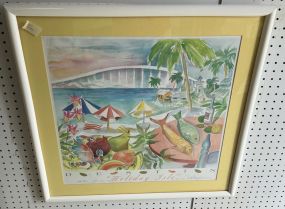 Signed D Burgers Destin Holiday Isle Print