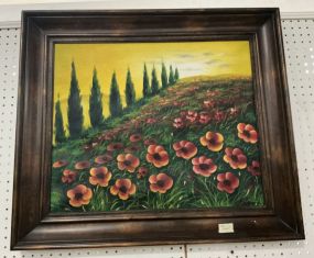 Painting of Poppies by Penn Framed 26