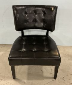 Black Vinyl Slipper Chair