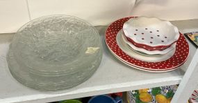 Frosted Glass Plates and Ceramic Ware