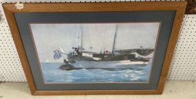 Framed Ship Print 27
