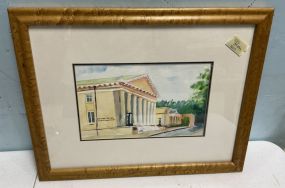 Jerry Whitt 1997 Signed Galloway Methodist Watercolor