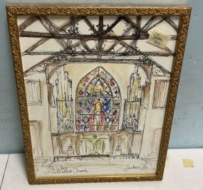 Rachel Paris Drawing of St. Lukes Methodist Church Frame 15