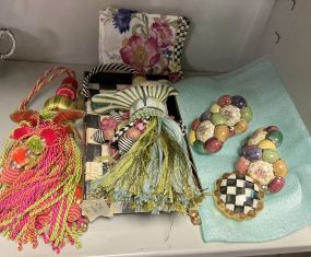 Mackenzie Bird, Tray, Knobs, Napkins and Tassels