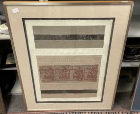 38h 31w Paper Art South to Mexico Signed Artwork