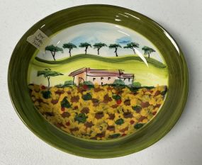 Vietri Majolica Plate Tuscan Scene 10