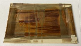 Alex Marshall Signed Ceramic Brown Platter 17
