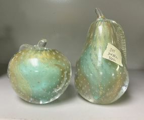 Two Murano Style Glass Pear and Apple 6