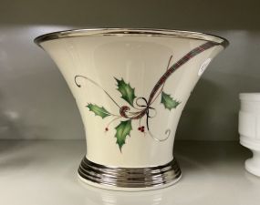 Lenox Holiday Nouveau Platinum Console Bowl 7
