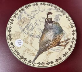 Pottery Barn Four Thanksgiving Bird Plates 8.5