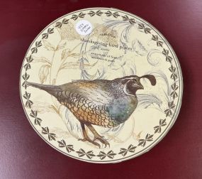 Pottery Barn Four Thanksgiving Bird Plates 8.5