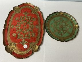 Red Florentine Trays