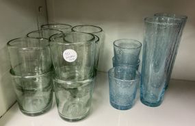 Group of Hand Blown Drinking Glasses