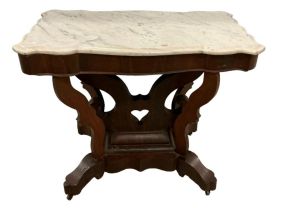 Antique Victorian Marble Parlor Table 27