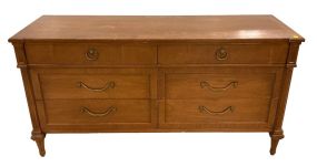 Henredon Fruitwood Neoclassical Style Double Dresser 32