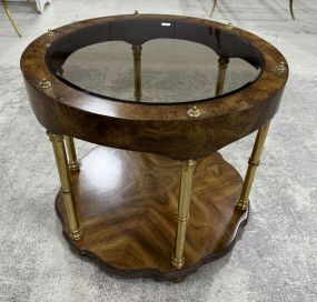 Round Post Modern Two Tier Lamp Table 21