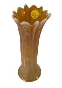 Carnival Glass Marigold Vase 9 1/2