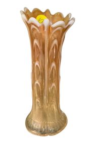 Carnival Glass Marigold Vase 9 1/2