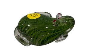 Art Glass Murano Style Paper Weight Frog 4
