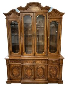 THOMASVILLE Ceremony Collection Mediterranean Burl Walnut China Cabinet 88