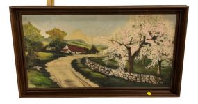 Signed Caldwell 1928 Landscape Painting