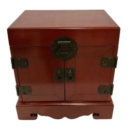 Chinese Red Jewelry Cabinet 15
