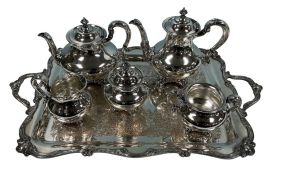 1950 Reed and Barton Regent Pattern Silver Plate Service Set