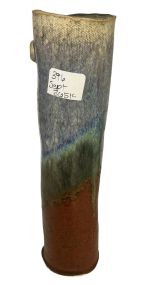 Brandon Stoneware Pottery Vase, Signed 10