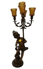 Metal Cherub Figurine Candelabra 30