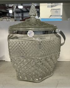 Anchor Hocking Wexford Diamond Point Glass Ice Bucket 10