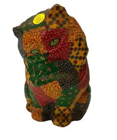 Fork Art Patchwork Cat Figurine 10